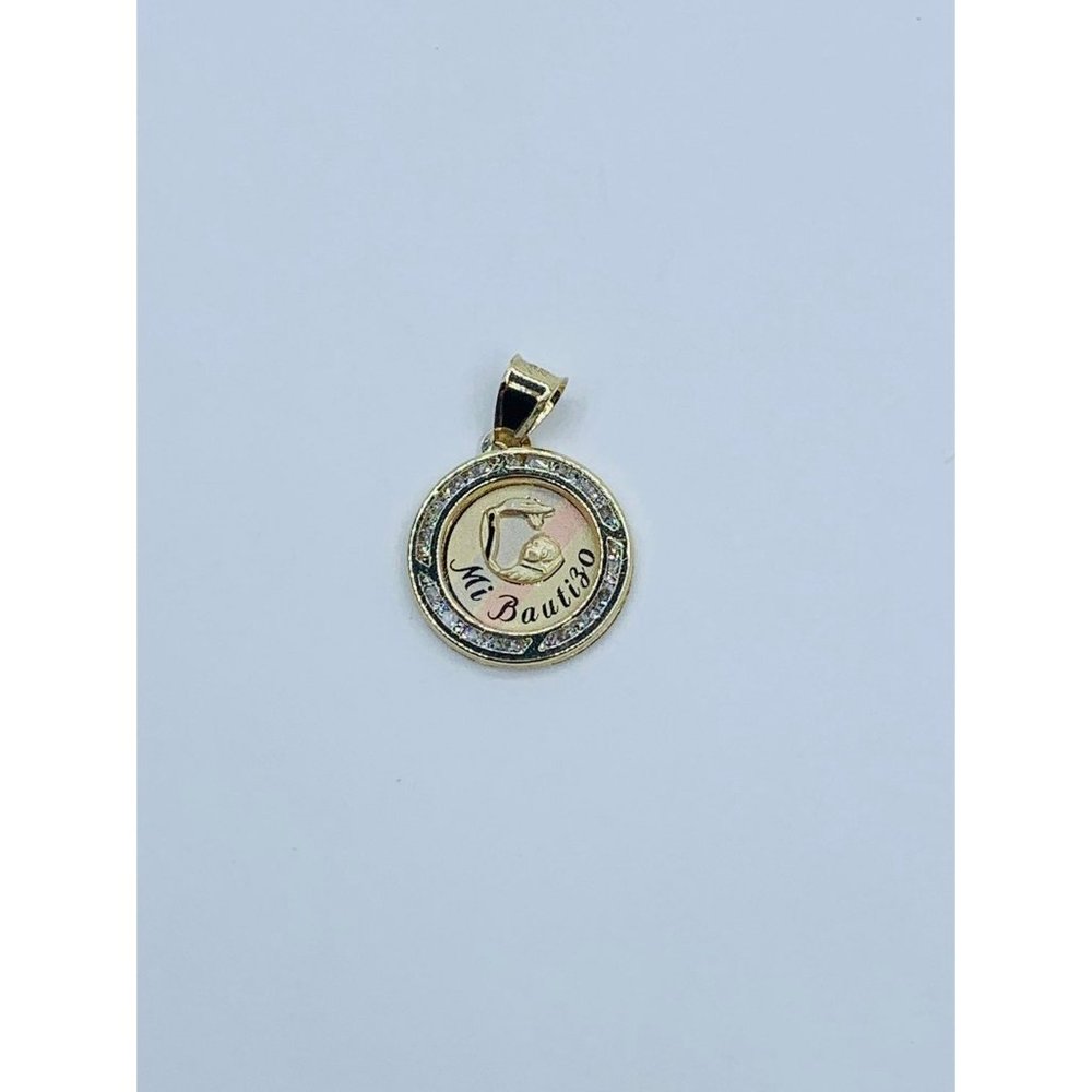 10k Solid Gold Pendant Baptism View 2